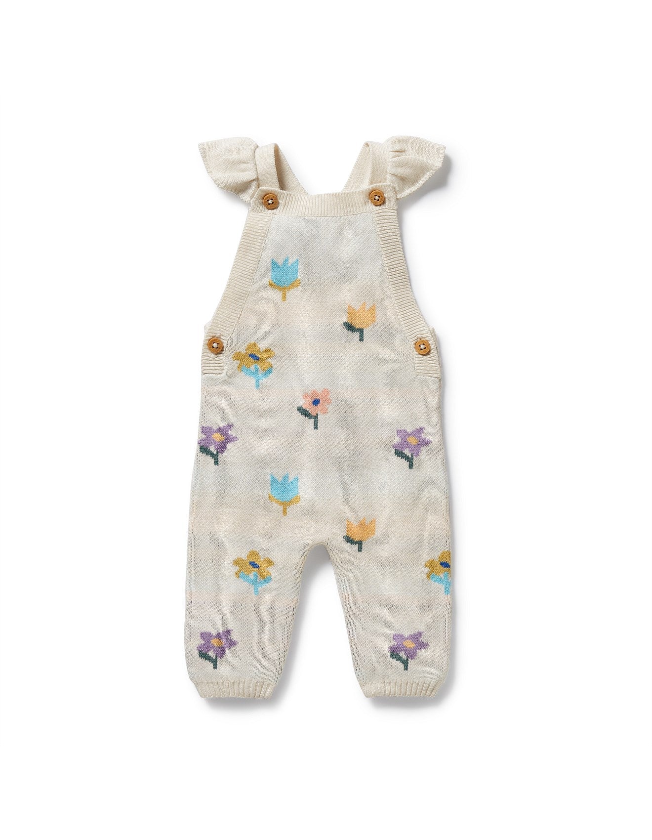 Wilson & Frenchy Flower Pop Organic Knitted Jacquard Overall | Aster & Ruby