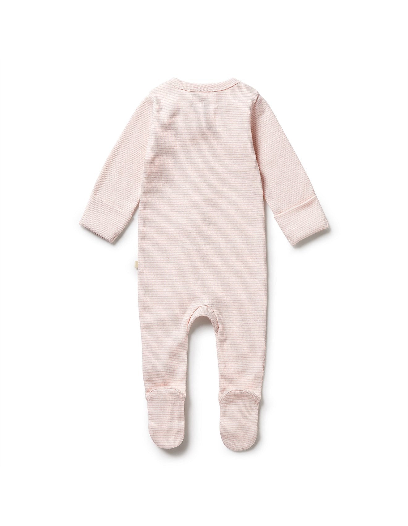 Wilson & Frenchy Cantaloupe Organic Stripe Rib Zipsuit with Feet | Aster & Ruby