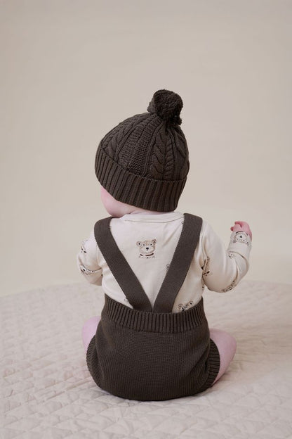 Espresso Cable Knit Romper