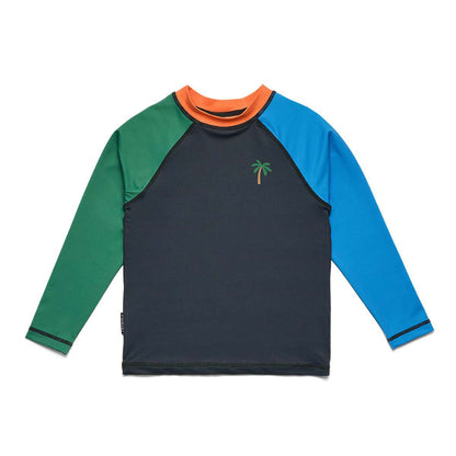 Long Sleeve Rash Vest Seaside Colourblock