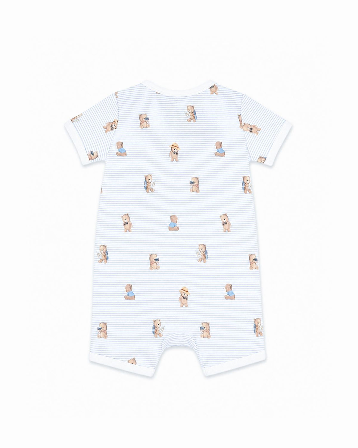 Brady Stripe Organic SS Zip Romper