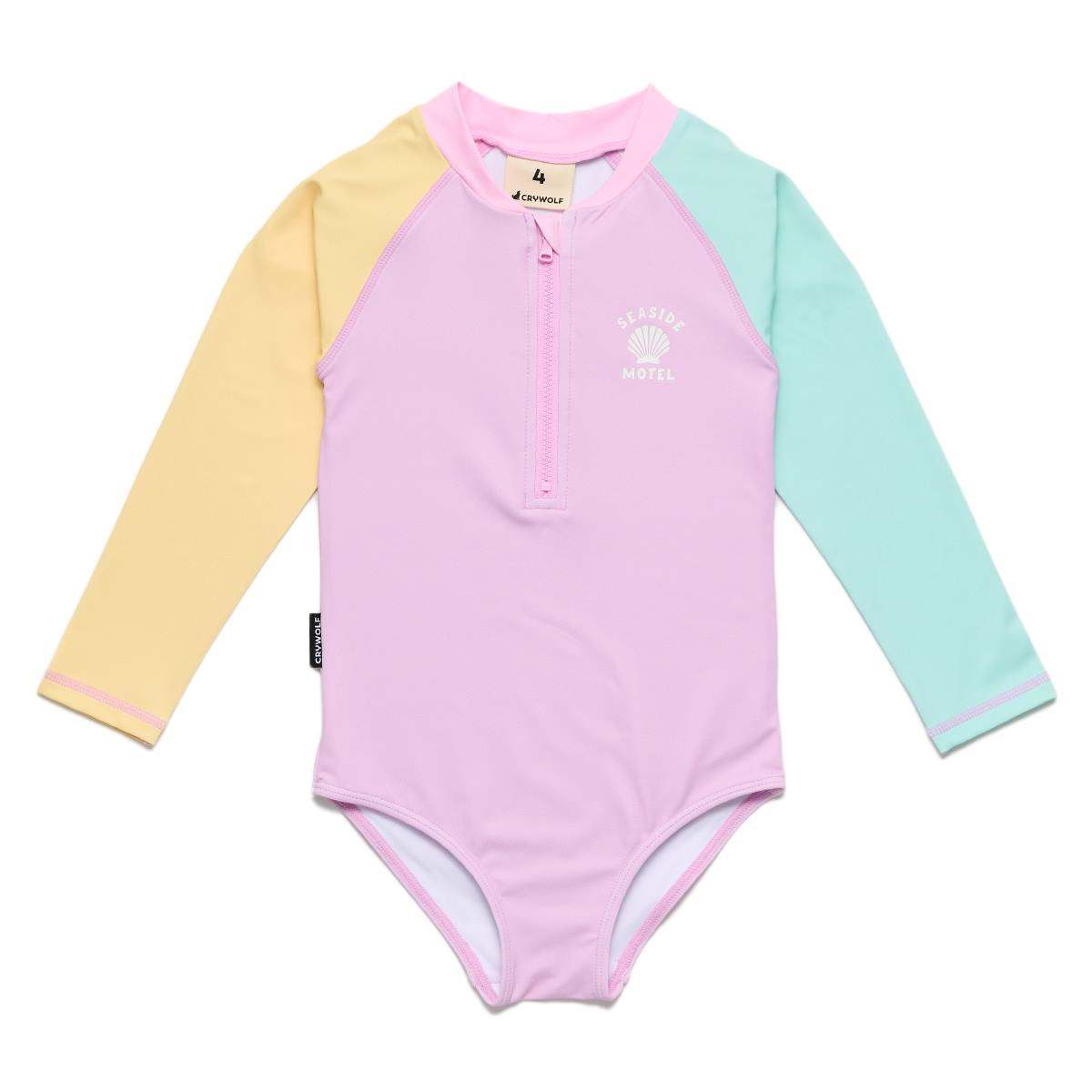 Long Sleeve Swimsuit Poolside Colourblock