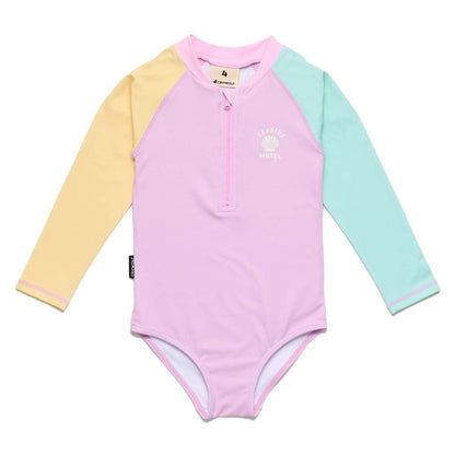 Long Sleeve Swimsuit Poolside Colourblock