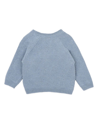 Alvin Car Organic Knitted Jumper Sky Blue