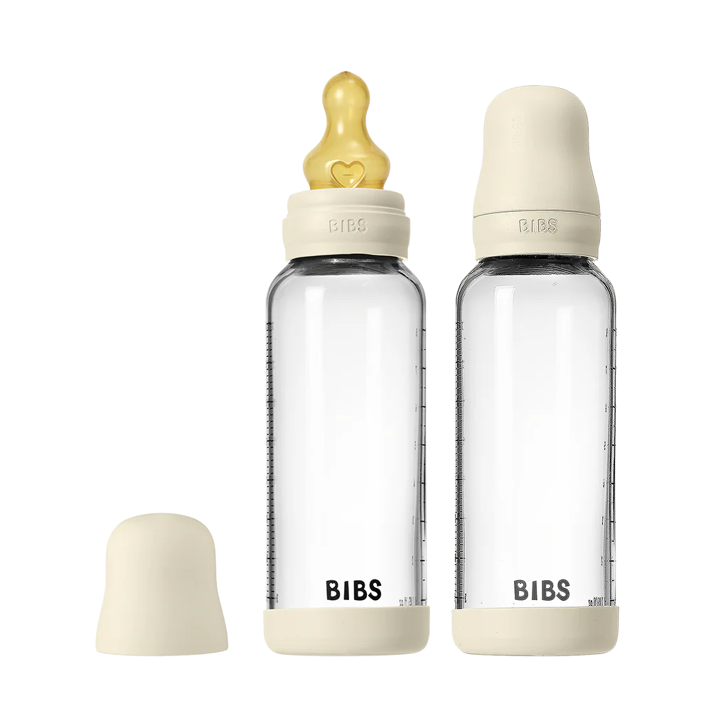 Baby Glass Bottle Set 240ml 2 Pack Latex - Ivory