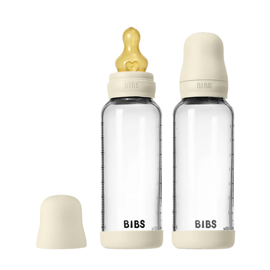Baby Glass Bottle Set 240ml 2 Pack Latex - Ivory