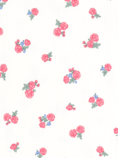 Floral Pointelle Sleeveless Dress Romper and Headband