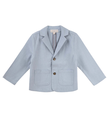 Oscar Linen Suit Jacket Ice Blue