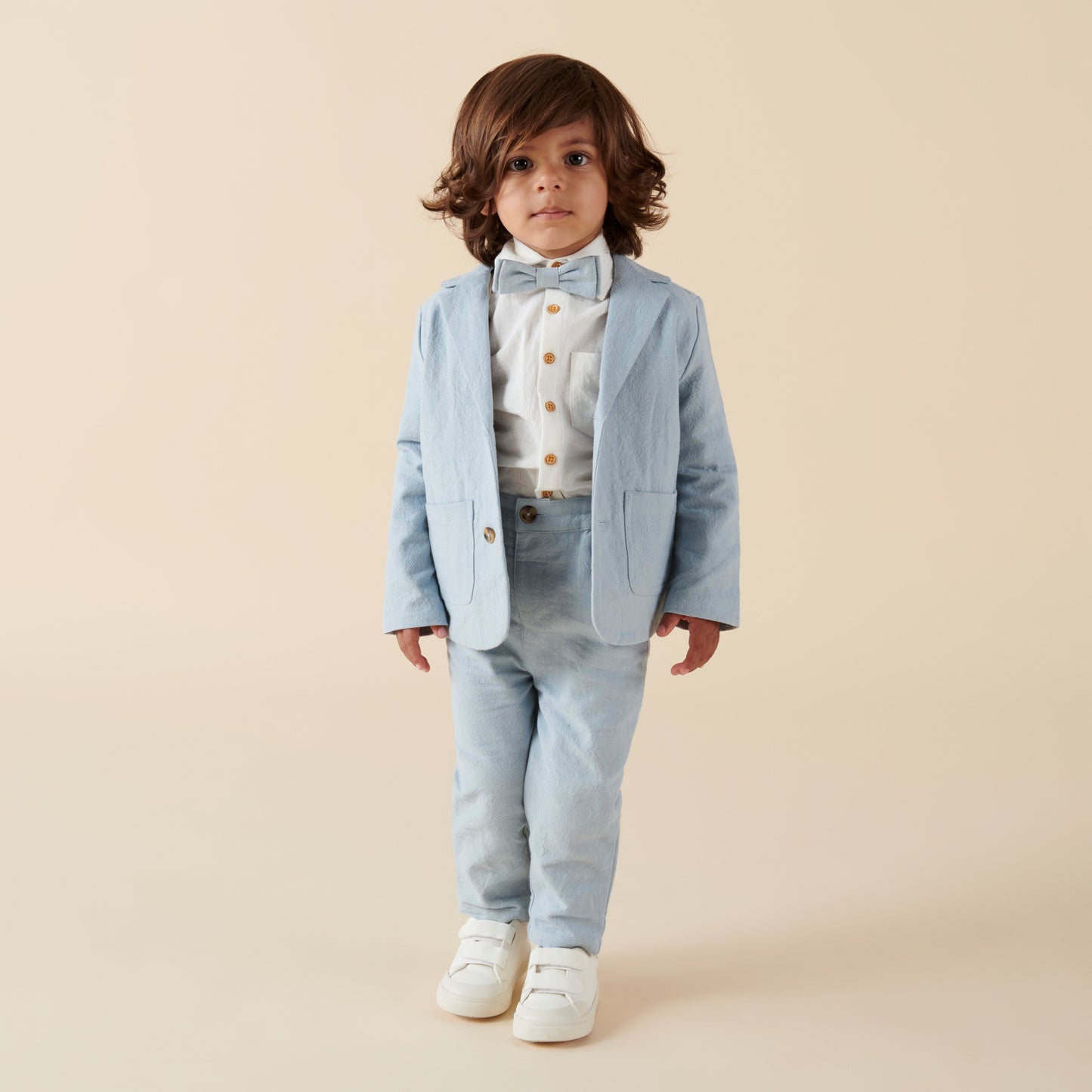 Oscar Linen Suit Jacket Ice Blue