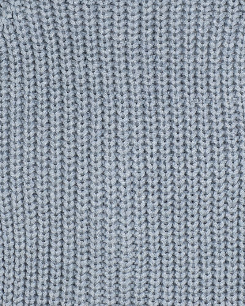 Blue Knitted Zip Romper