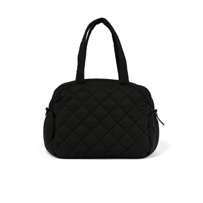 Carry All Nappy Bag Puffy Black Quilt