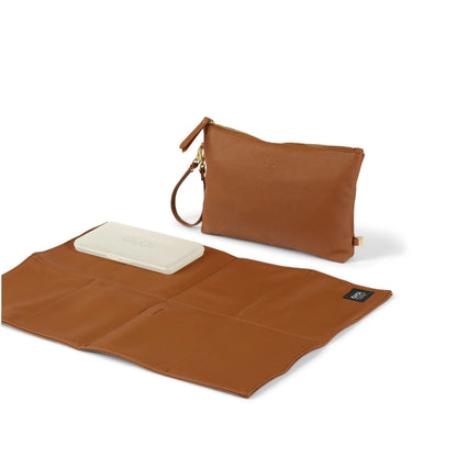 Nappy Changing Pouch Chestnut Brown Vegan Leather