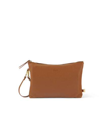 Nappy Changing Pouch Chestnut Brown Vegan Leather