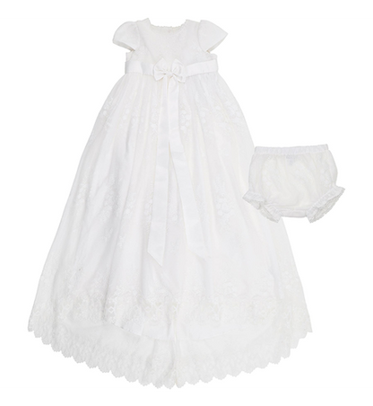 Bebe Open Back Christening Dress | Aster & Ruby