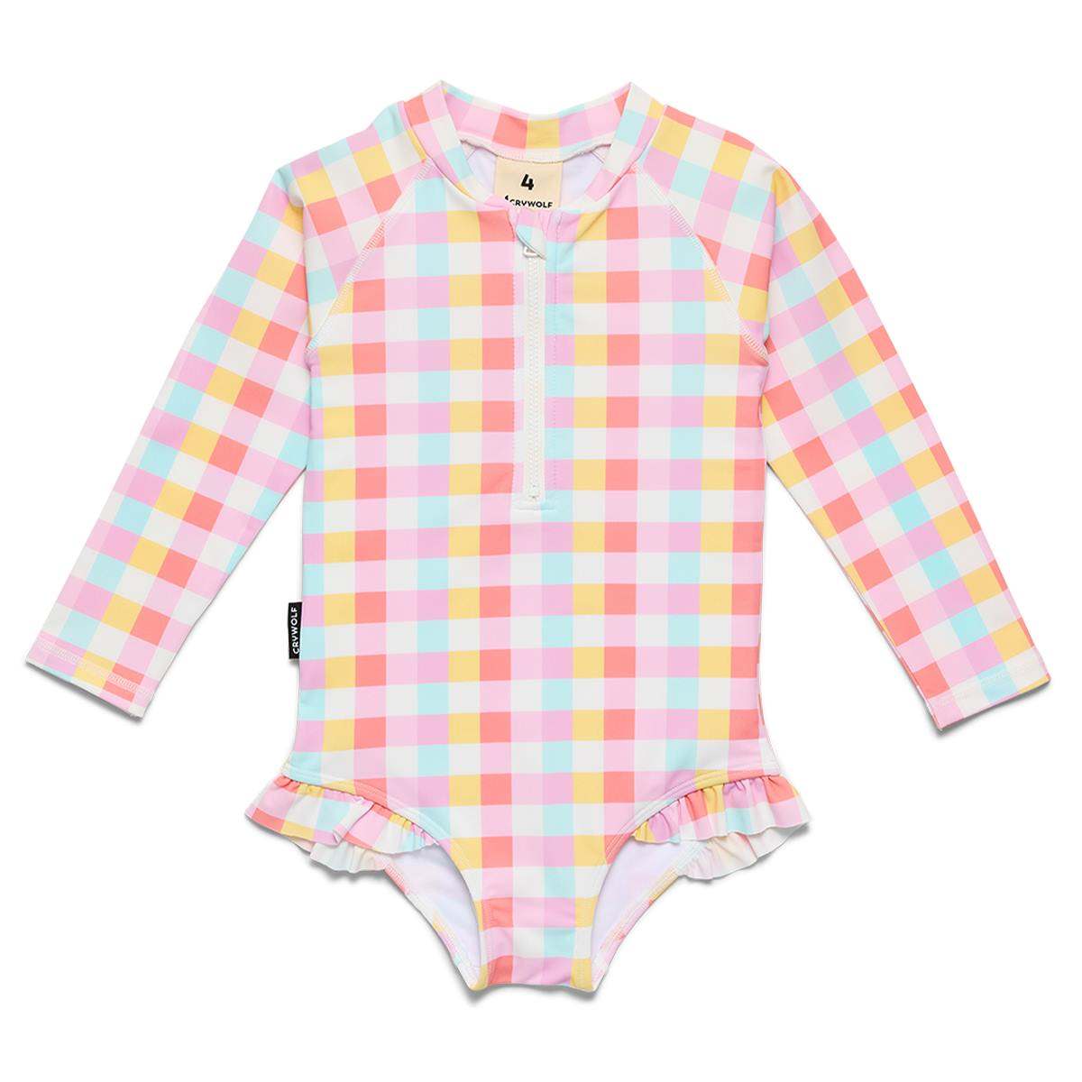 Long Sleeve Swimsuit Pop Gingham