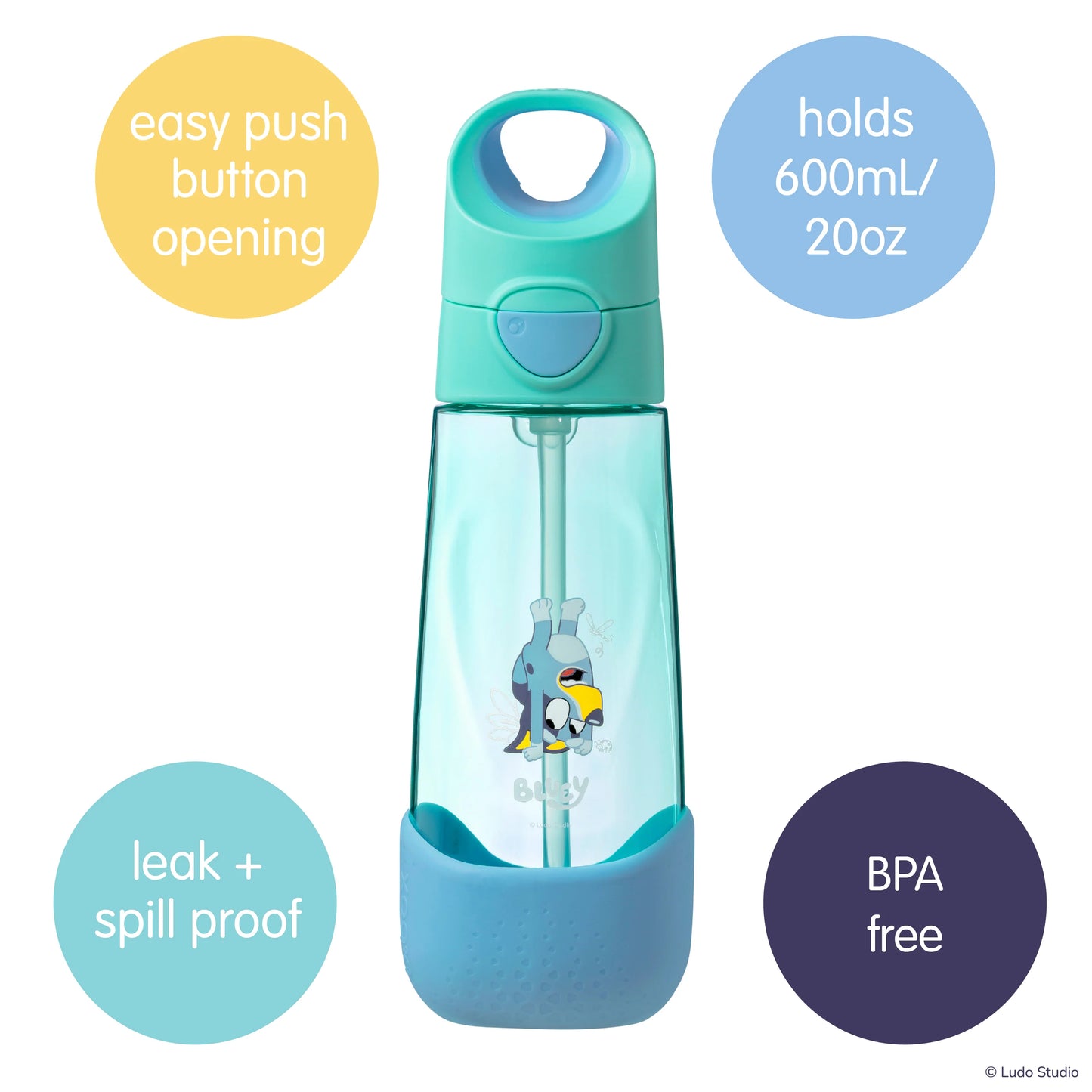 Bluey Playtime 600mL Tritan Drink Bottle