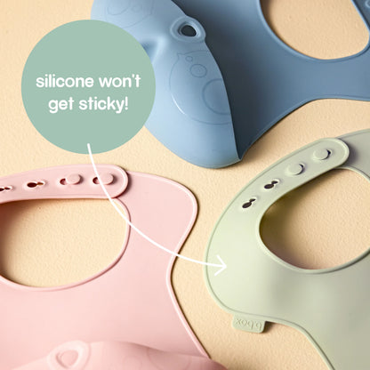 b.box Blush Silicone Bib | Aster & Ruby