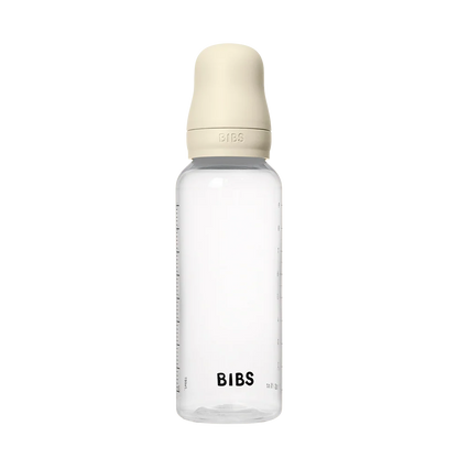 BIBS Baby Bottle Silicone 270ml Medium Flow Ivory | Aster & Ruby