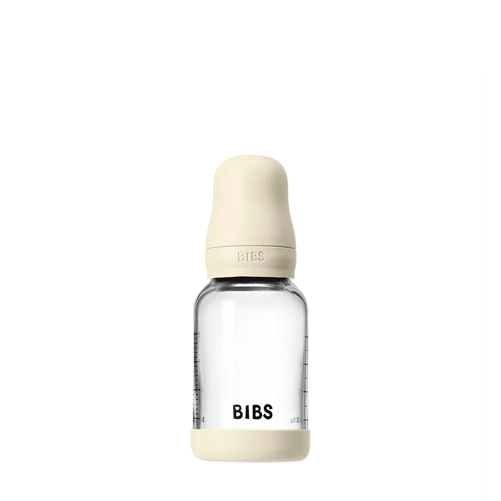 BIBS Baby Glass Bottle Set 120ml Latex Ivory | Aster & Ruby