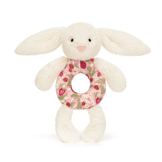 Blossom Cream Bunny 'Berry' Ring Rattle