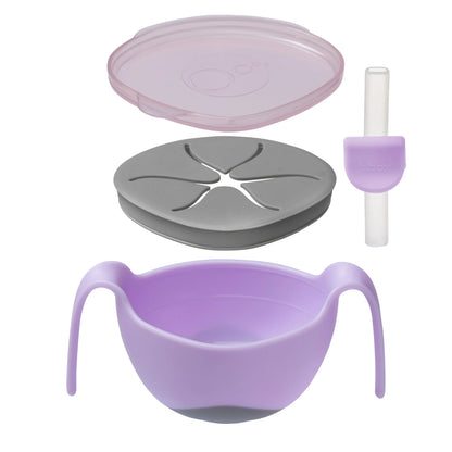 b.box Boysenberry Bowl & Straw | Aster & Ruby
