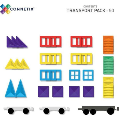Connetix 50 Piece Rainbow Transport Pack | Aster & Ruby