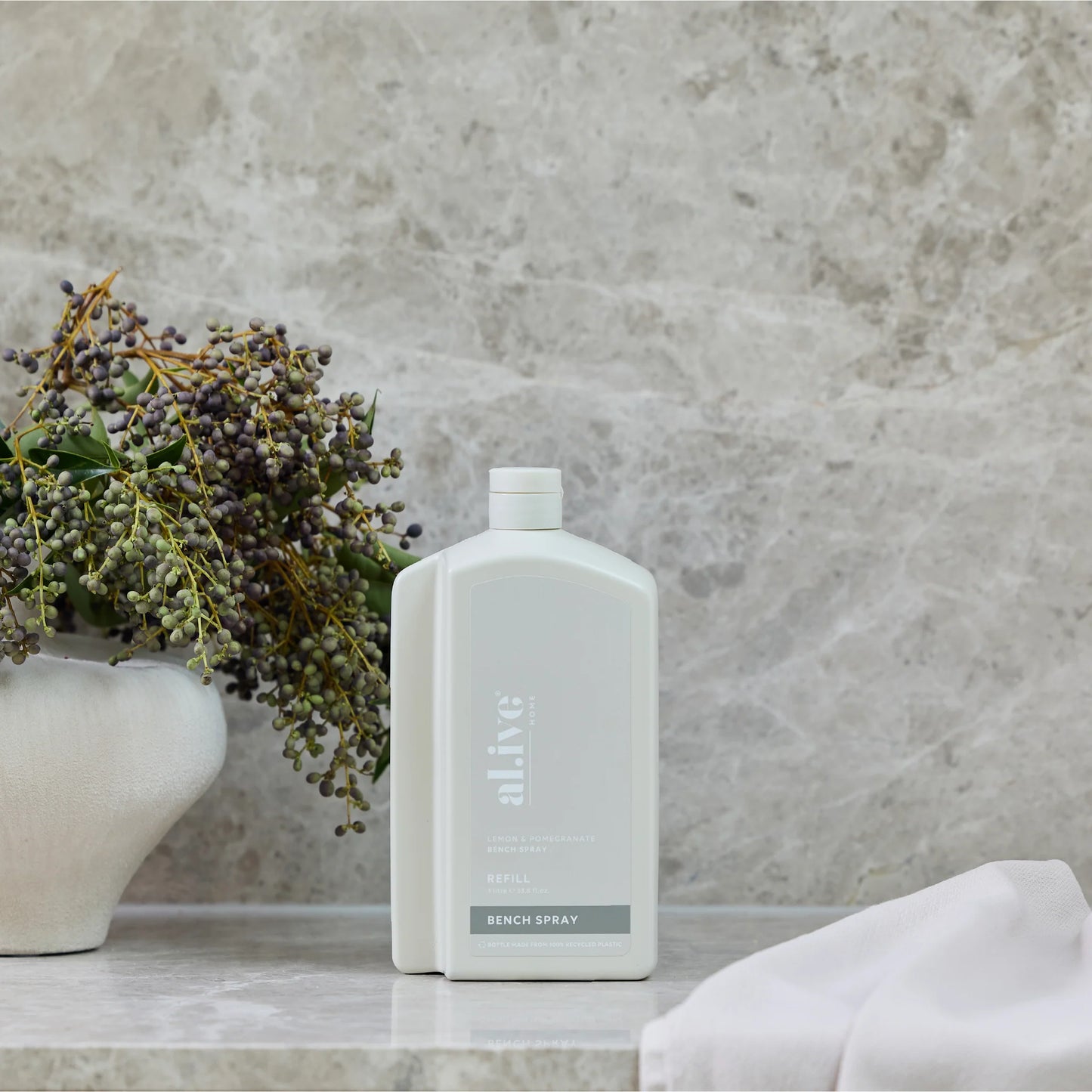 Kitchen Bench Spray Refill 1L - Lemon & Pomegranate