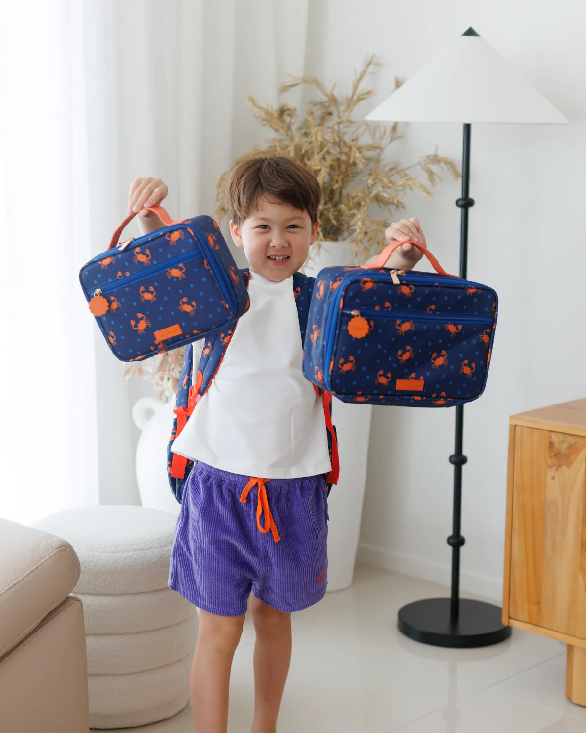 Fox & Fallow King Crabs Large Lunch Bag | Aster & Ruby