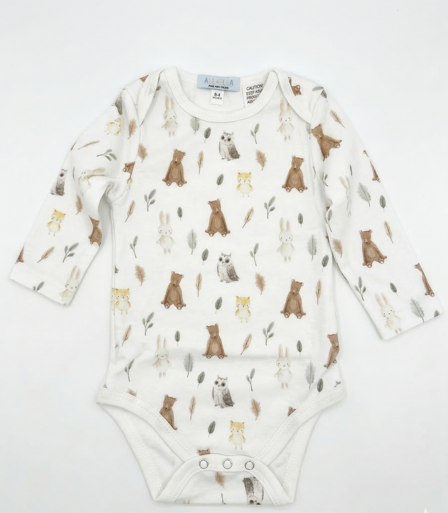 6pcs Organic Cotton Clothing Set Neutral Bear