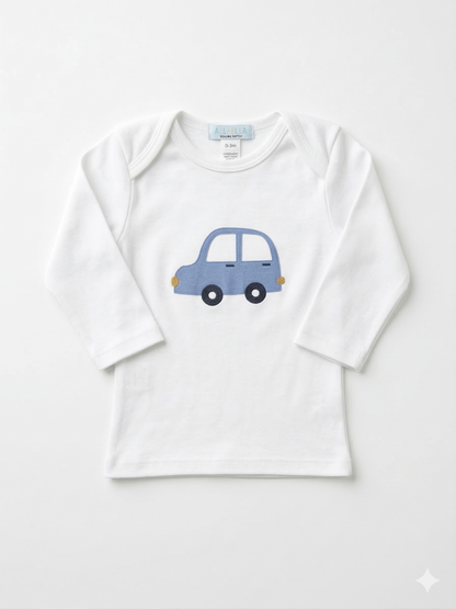 6pcs Organic Cotton Clothing Set Boy Blue Car