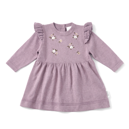 Pink Embroidered Knit Dress