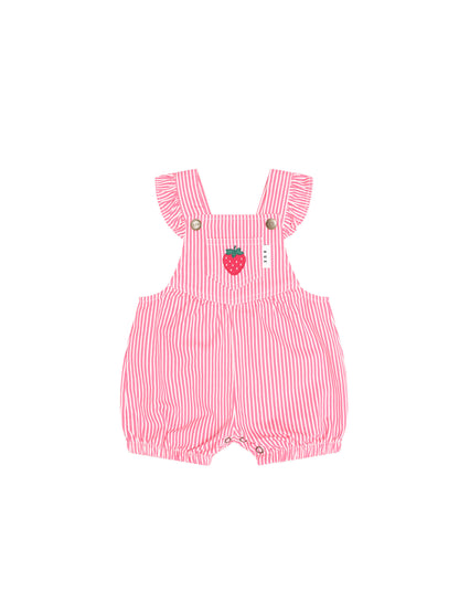 Strawberry Embroidered Stripe Playsuit