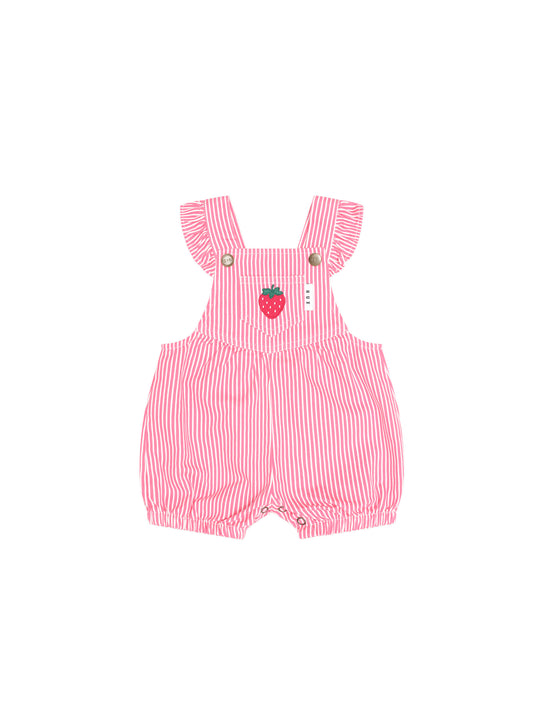 Strawberry Embroidered Stripe Playsuit