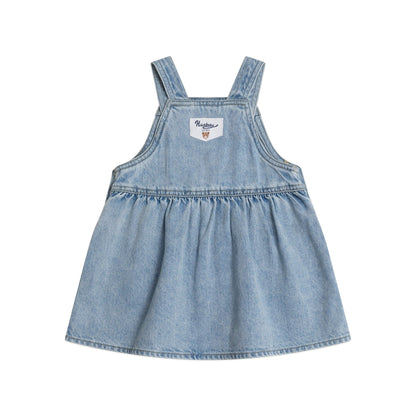 Huxbaby Dreamy Denim Pinafore Dress | Aster & Ruby