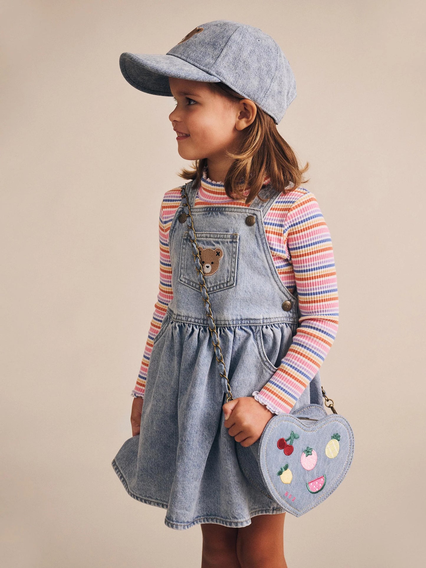 Huxbaby Dreamy Denim Pinafore Dress | Aster & Ruby
