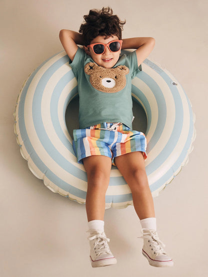 Huxbaby Furry Huxbear Green Tee | Aster & Ruby