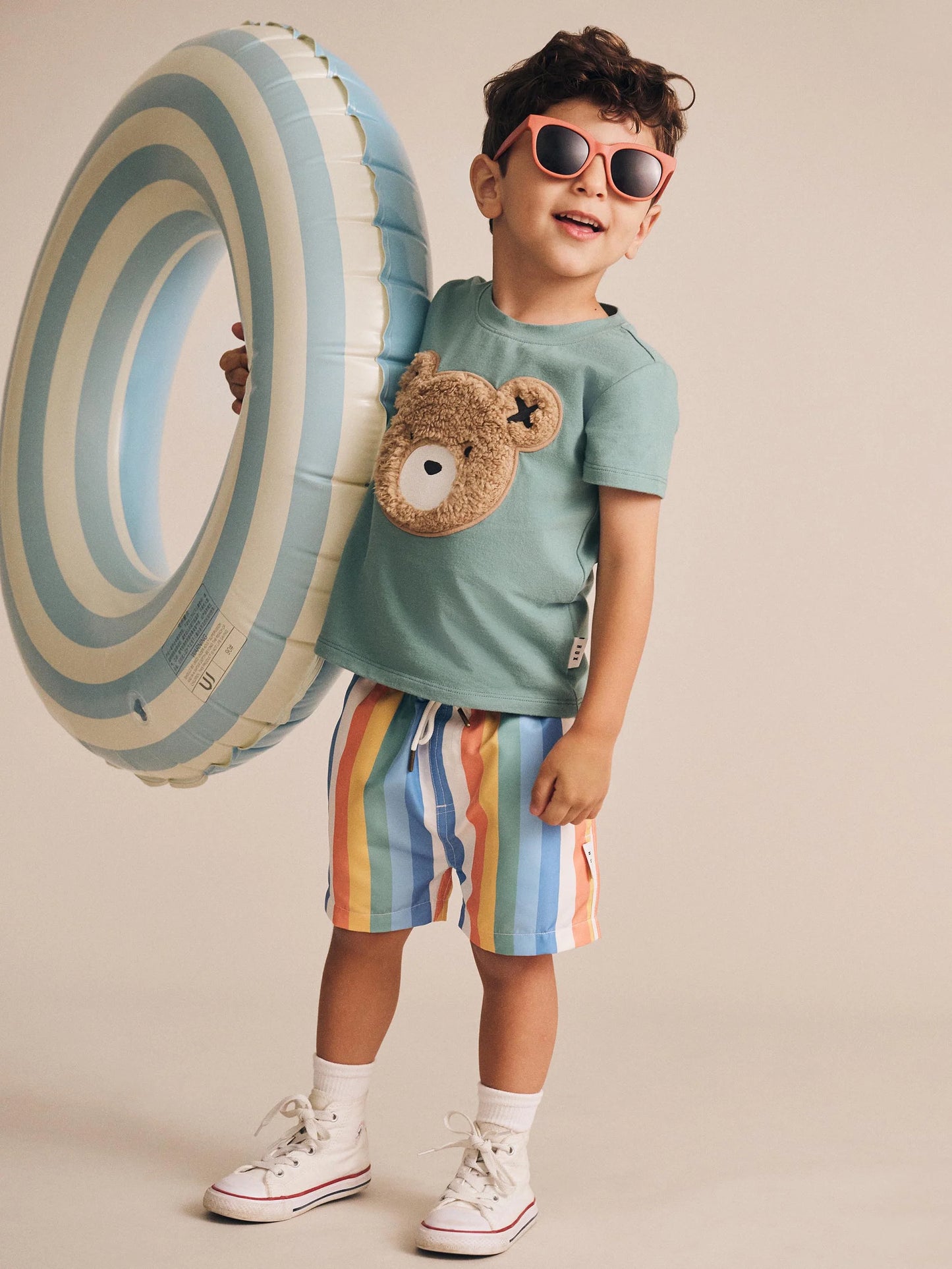 Huxbaby Furry Huxbear Green Tee | Aster & Ruby