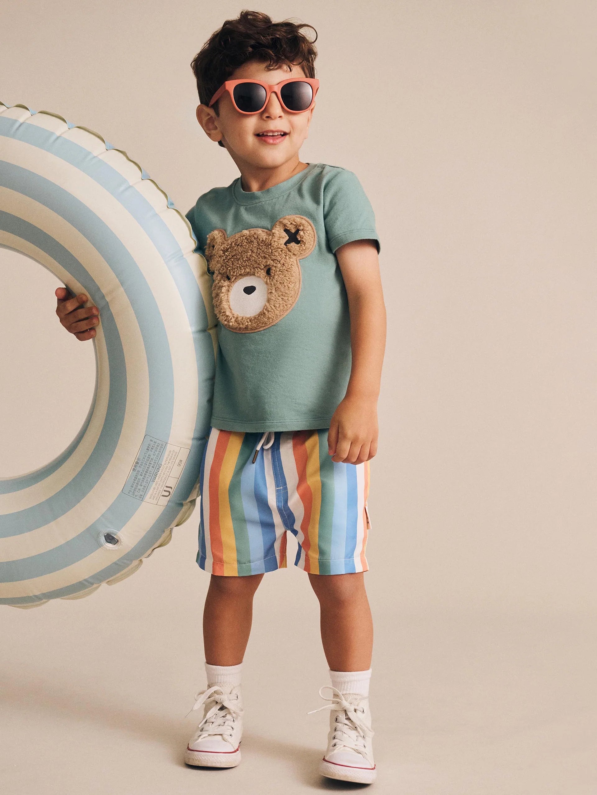 Huxbaby Furry Huxbear Green Tee | Aster & Ruby