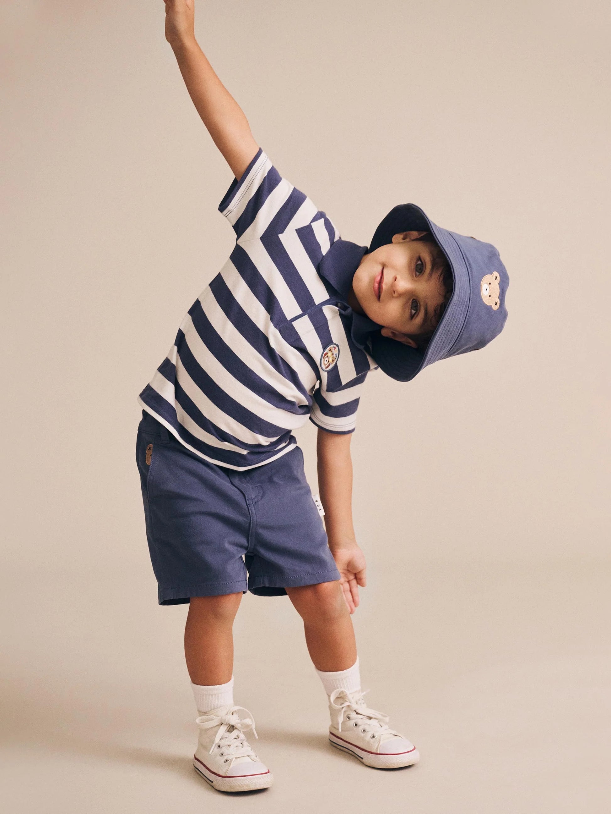 Huxbaby In the Navy Huxbear Chino Shorts | Aster & Ruby