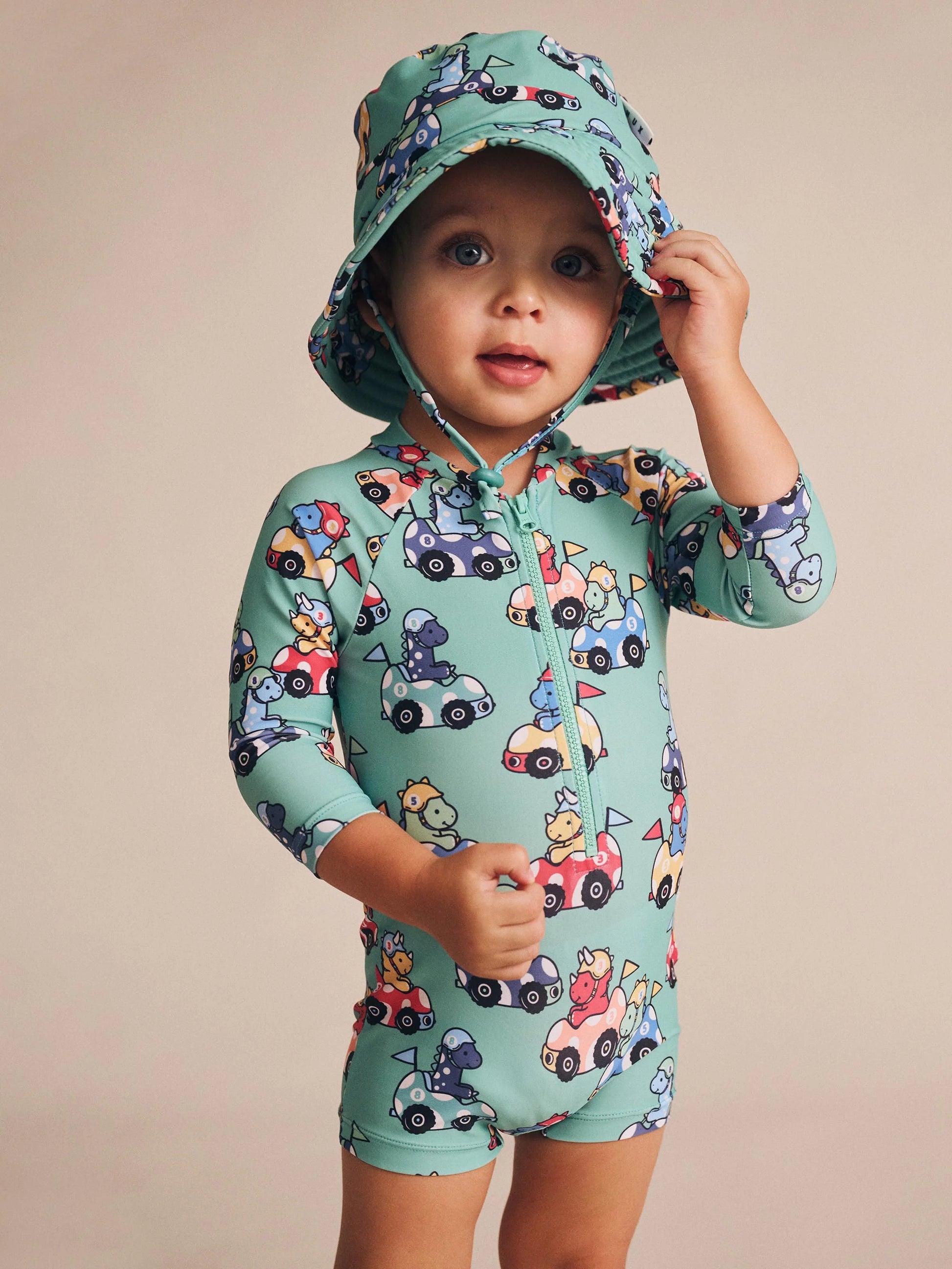 Huxbaby Racer Dino Swim Hat | Aster & Ruby