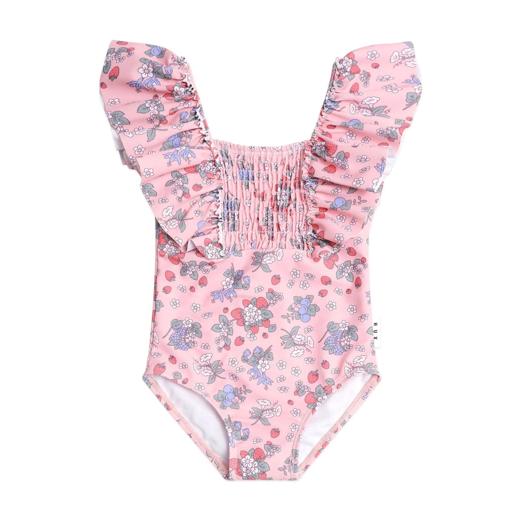 Huxbaby Strawberry Garden Shirred Swimsuit | Aster & Ruby