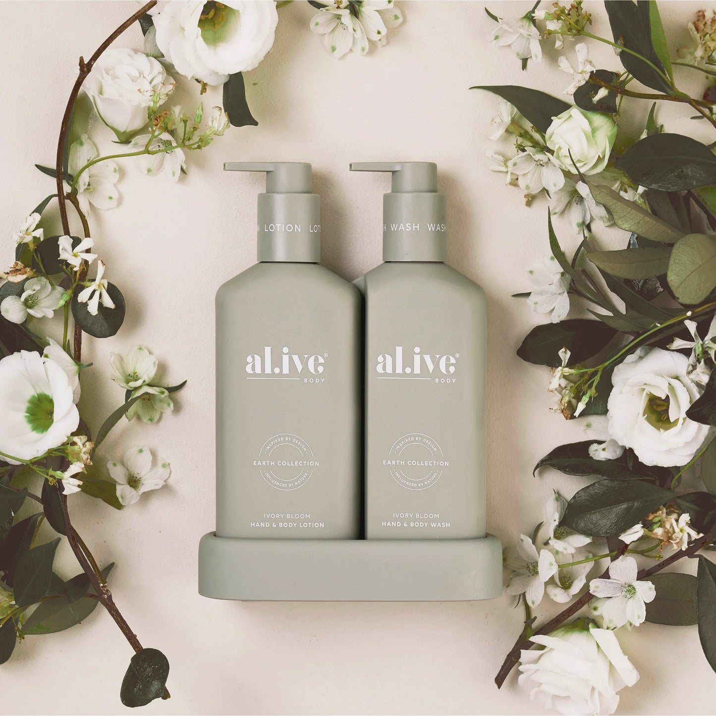 Compact Bathroom Duo Wash + Lotion - Ivory Bloom