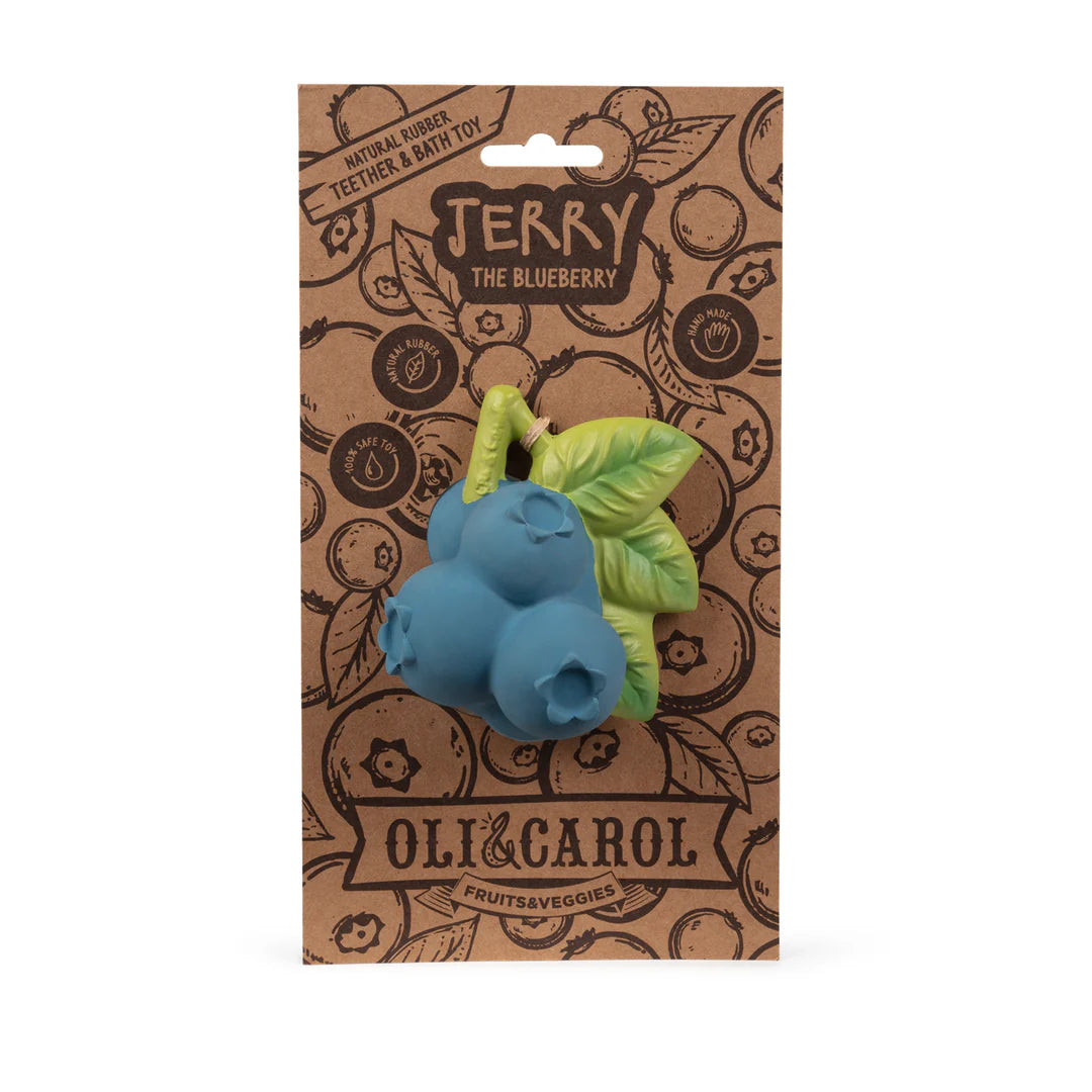 Oli & Carol Baby Teether - Jerry the Blueberry