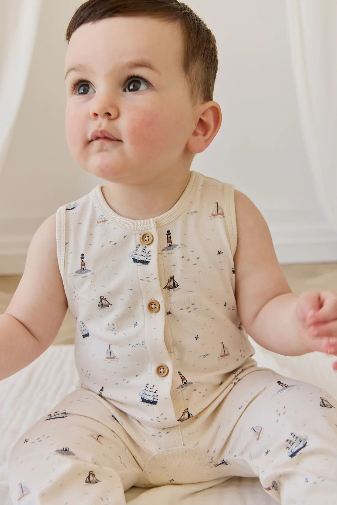 Organic Cotton Rupert Onepiece Sailing Day