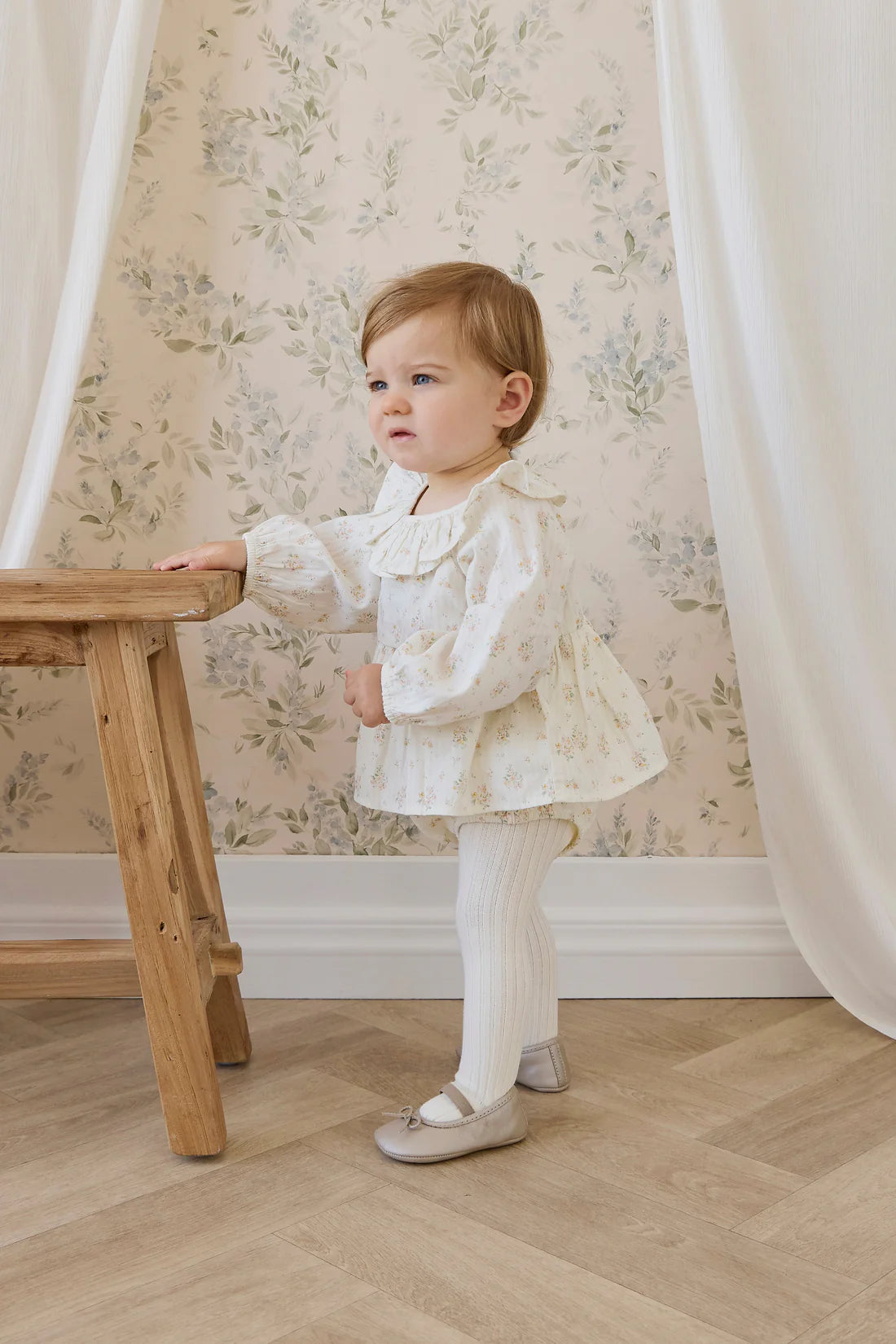 Organic Cotton Cecil Playsuit Justine Parchment