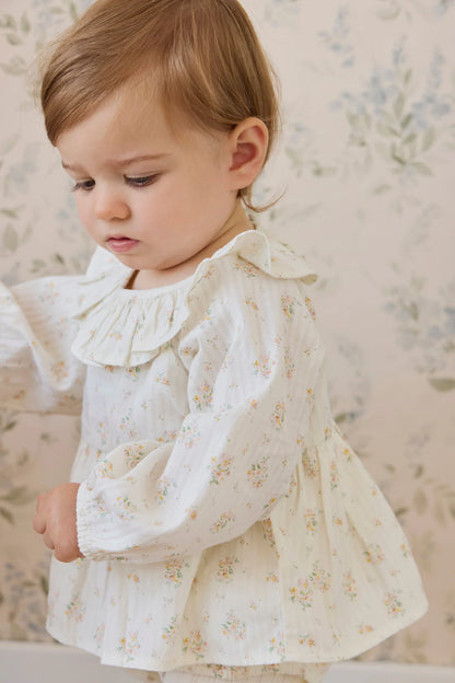 Organic Cotton Cecil Playsuit Justine Parchment