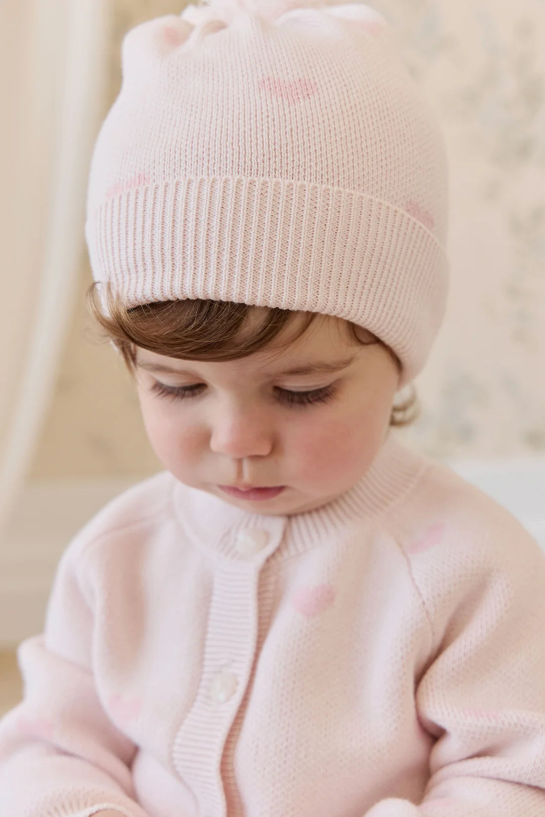 Kate Hat Kate Heart Jacquard Cotton Candy