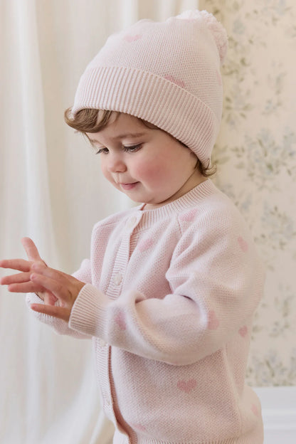 Kate Cardigan Kate Heart Jacquard Cotton Candy