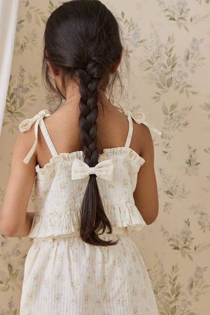Organic Cotton Desiree Bow Justine Parchment