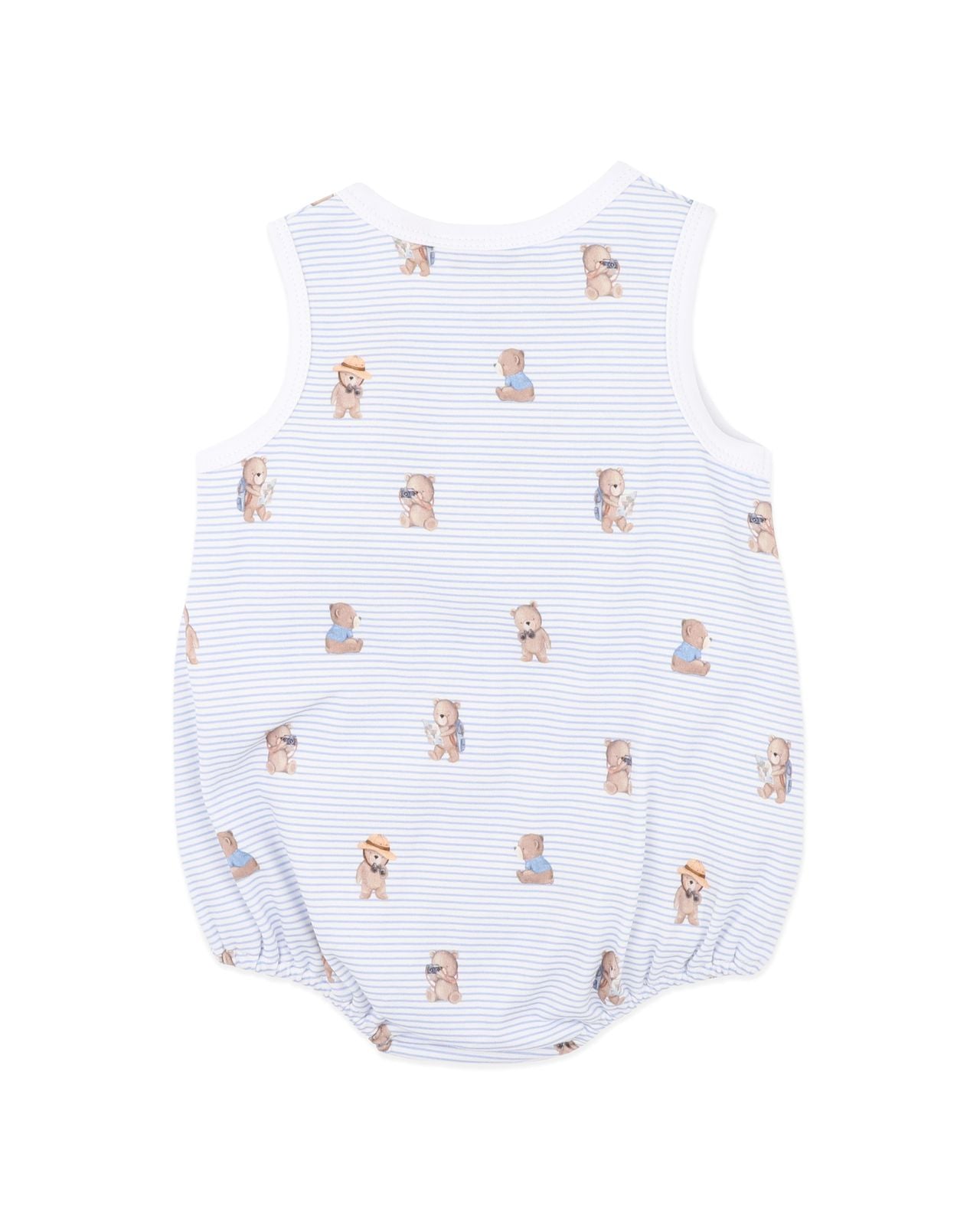 Brady Stripe Organic Button Up Bodysuit